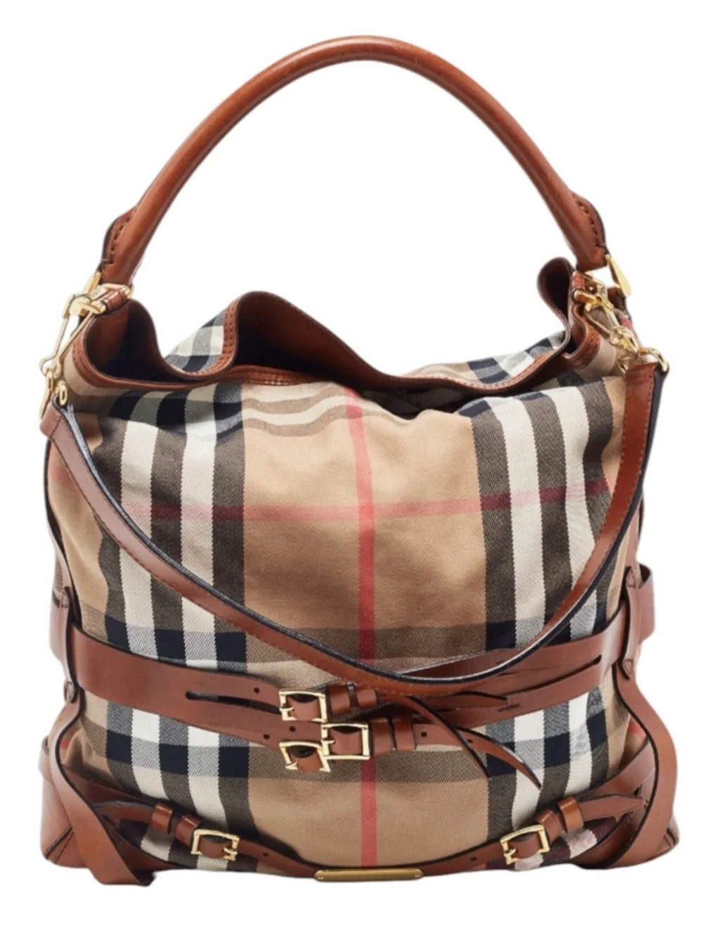 Burberry House Check Bridle Gosford Large Hobo Bag - Picture 2 of 14